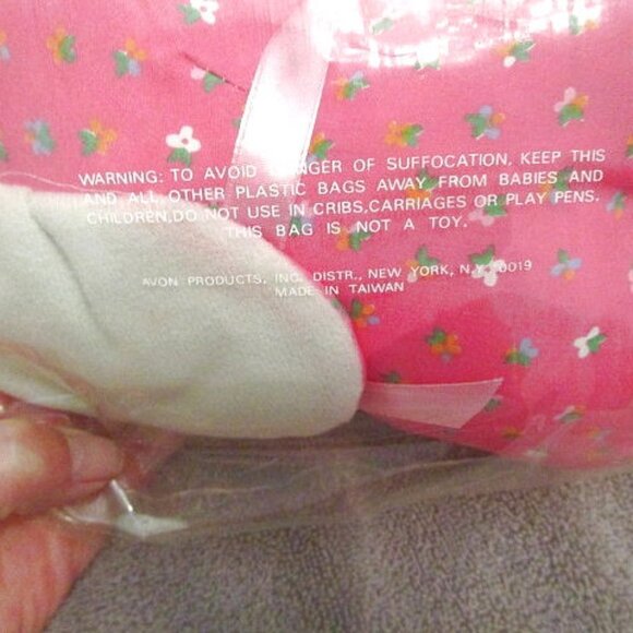 NIP Avon PINK Floral ELEPHANT Plush GARLANDIA Fragranced FABRIC Vintage NOS - Picture 10 of 10